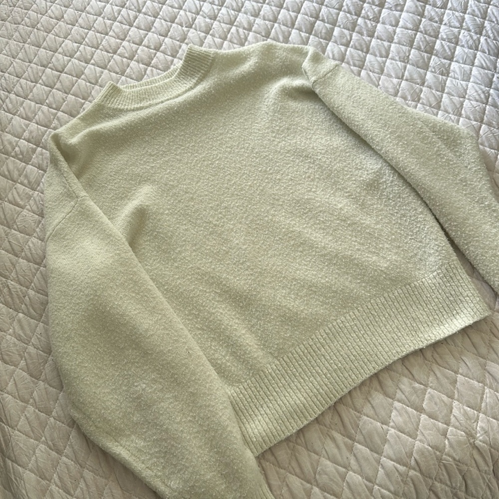 White wool sweater